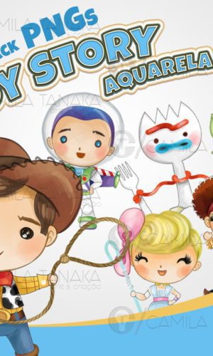 Kit Digital Toy Story Aquarela Cute (pague 1 Leve 3)