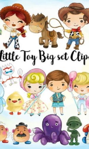 KIT DIGITAL TOY STORY AQUARELA