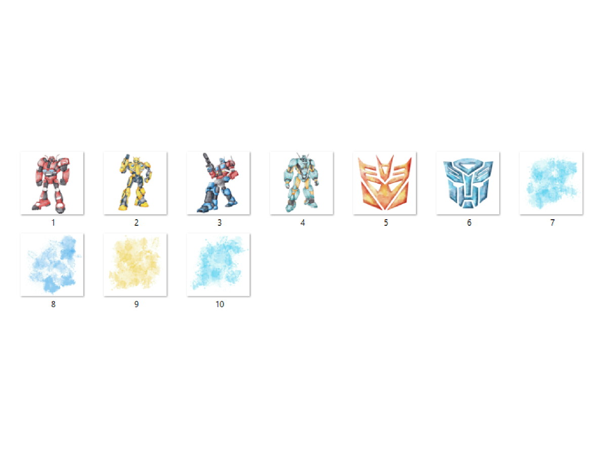 Kit Digital - Transformers Aquarela - Imagem 2