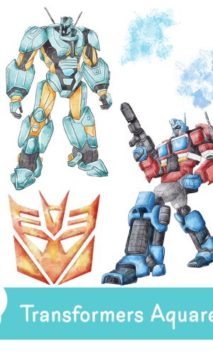 Kit Digital - Transformers Aquarela