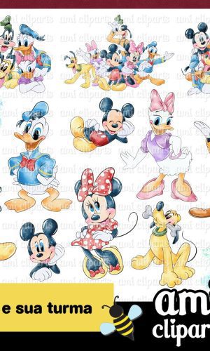 Kit Digital Turma do Mickey Aquarela