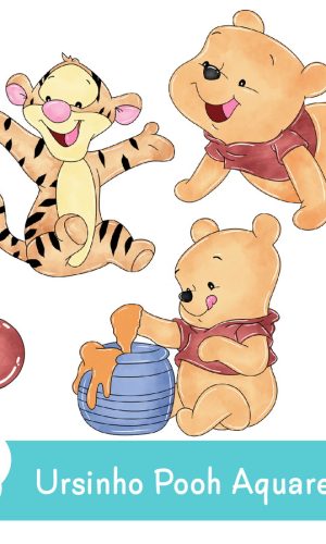 Kit Digital - Ursinho Pooh Aquarela