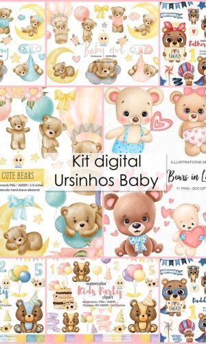 kit digital Ursinhos baby