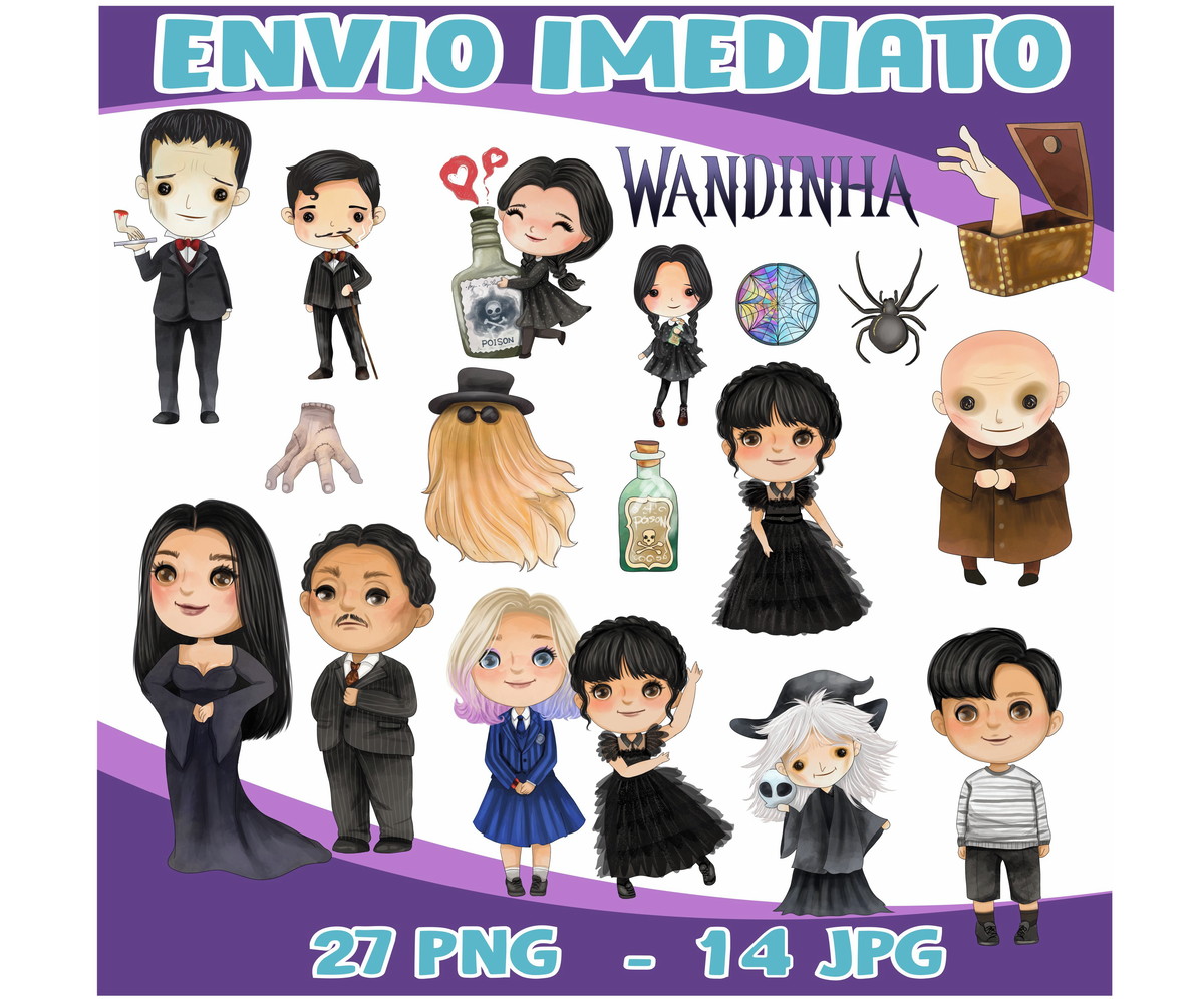 Kit Digital Wandinha Aquarela