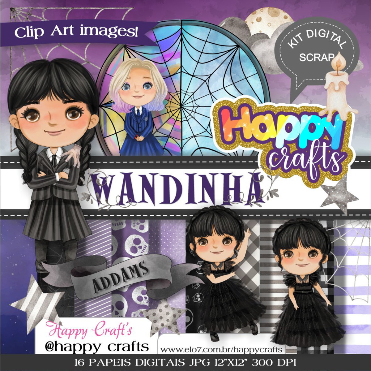 Kit Digital Wandinha 2