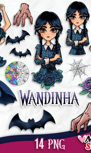 Kit Digital Wandinha Imagens Png