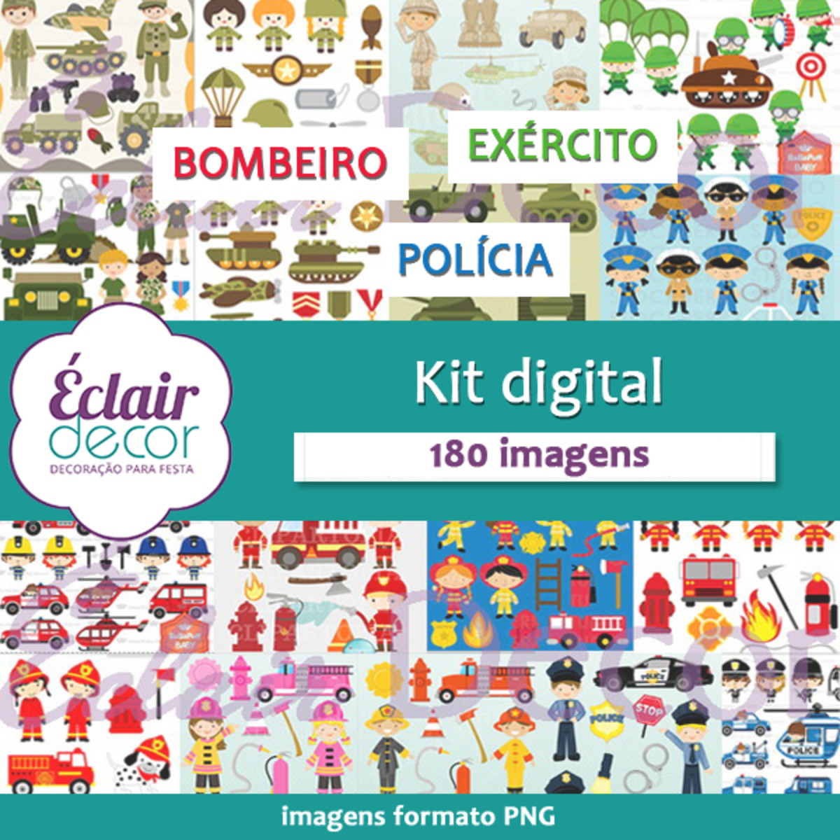 Kit Digital EXÉRCITO POLÍCIA BOMBEIRO