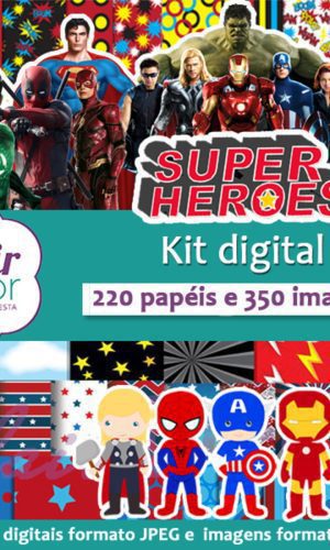 Kit Digital SUPER HERÓIS/ VINGADORES