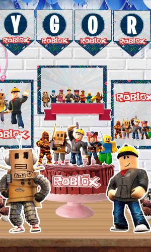KIT SO UM BOLINHO ROBLOX MENINO - ARQUIVO DE CORTE