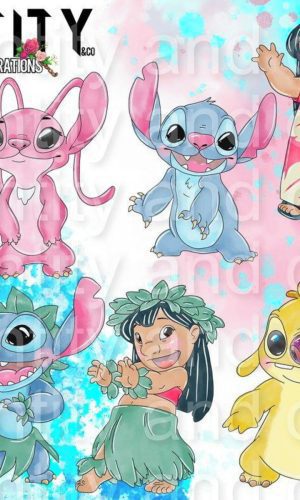 Lilo e Stitch Aquarela Kit Digital Compre 1 Leve 3