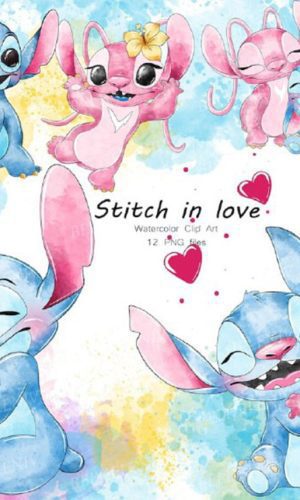 Lilo Stitch Aquarela Digital