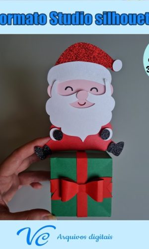 M111- Arquivo de corte Topo de bolo Natal Papai Noel -07