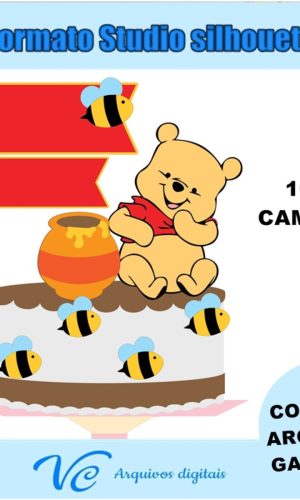 M261- Arquivo Corte Topo de bolo Ursinho Pooh -02