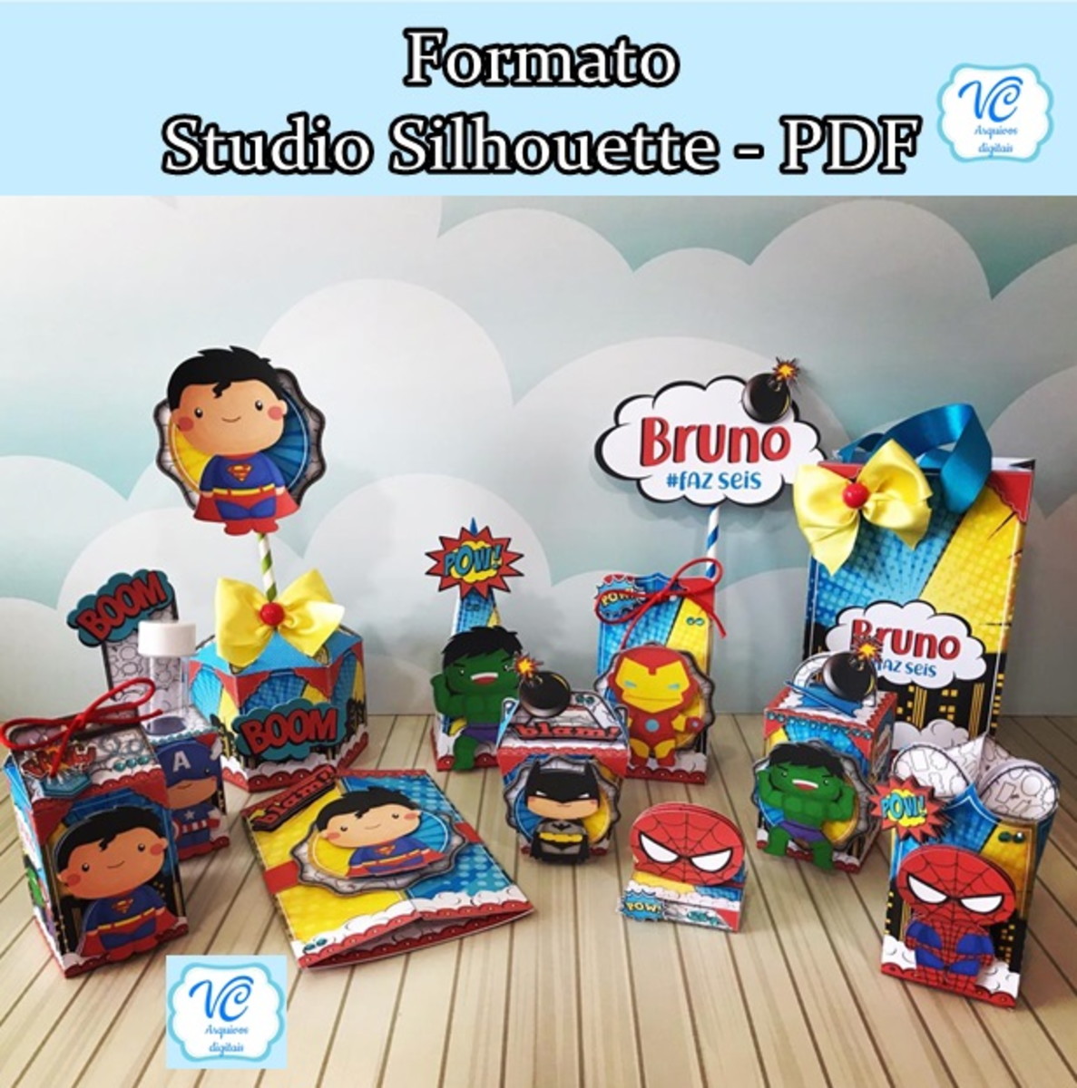 M520- Arquivo de Corte Super Heróis