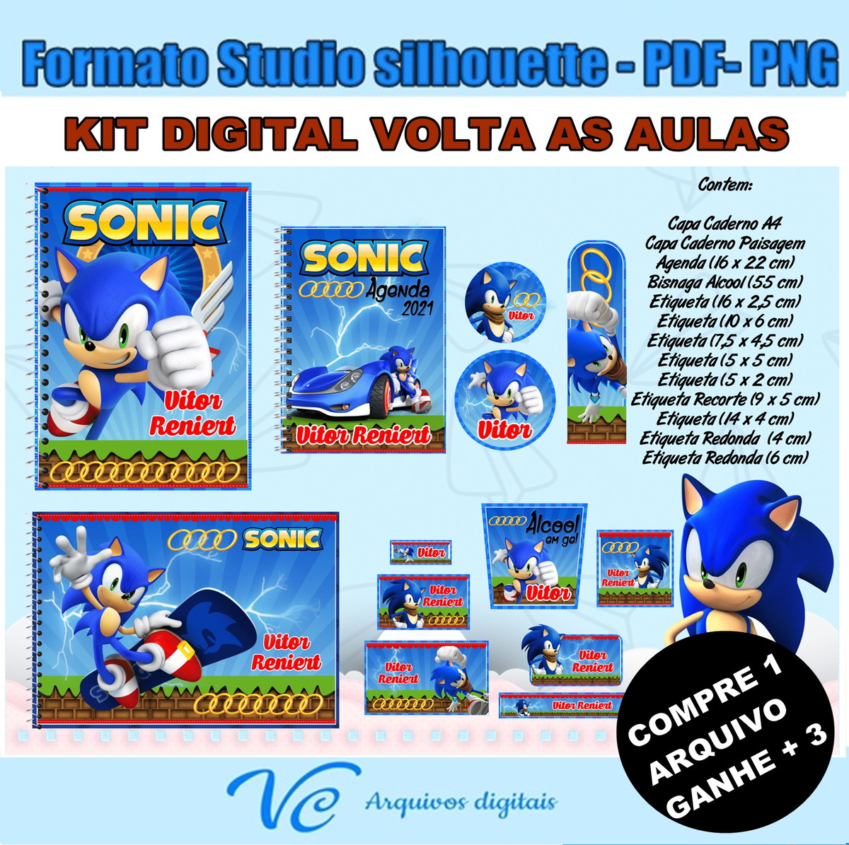 M628- Arquivo de corte Volta ás Aulas Sonic