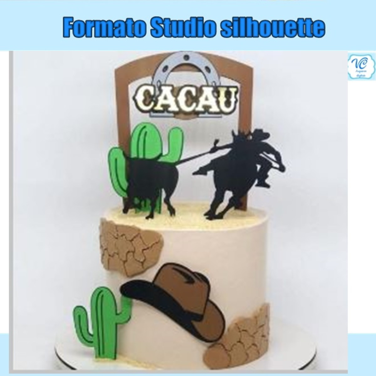M78- Arquivo de Corte Topo Bolo Cowboy Vaqueiro Vaquejada 05