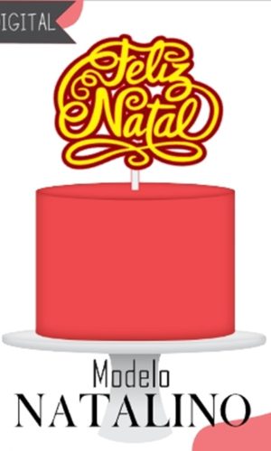 Natal Natalino-topo de Bolo Arquivo de Corte e Impressão(7)