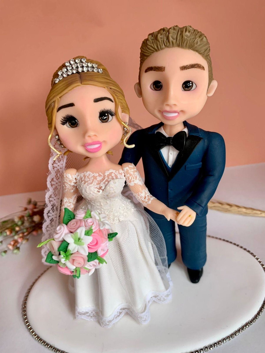 Topo de Bolo Casamento Personalizado - Imagem 5