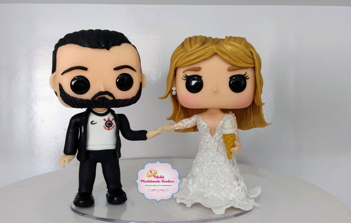 Noivinhos Funko pop Topo de Bolo - Imagem 3