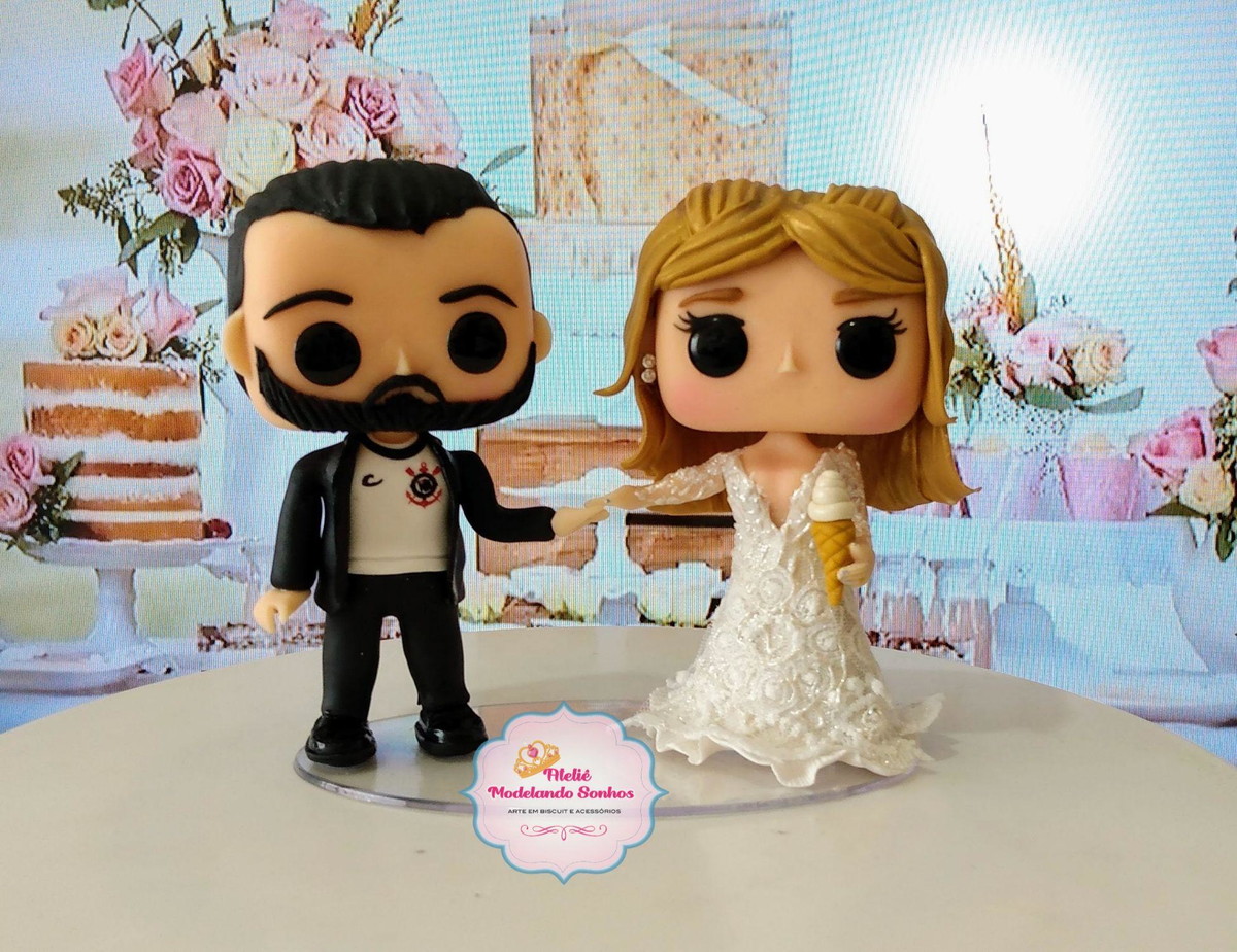 Noivinhos Funko pop Topo de Bolo - Imagem 5