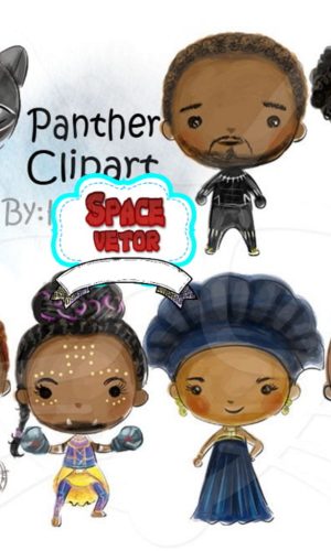 Pantera Negra Aquarela Kit Digital Compre 1 Leve 3