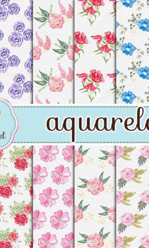 Papel Digital - Aquarela (florzinhas)