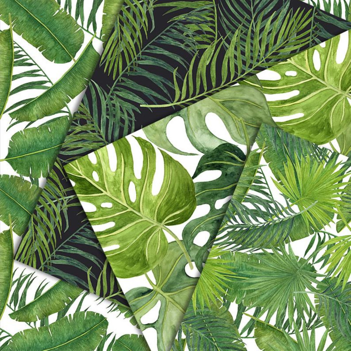 Leve + 13 - Papel Digital - Aquarela (folhas) - Imagem 2