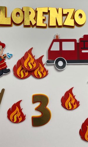 Arquivo de Corte Topo de Bolo Bombeiro
