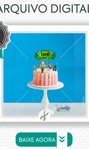 Ref:st07-004- Arquivo/corte-topo De Bolo Minecraft