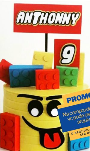 Studio/pdf Arquivo de Corte Topo de Bolo Lego -003