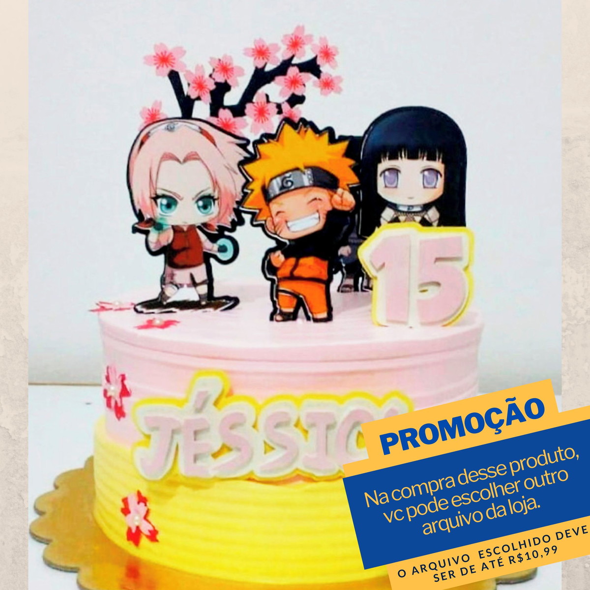 Studio/pdf Arquivo de Corte Topo de Bolo Naruto Menina -005