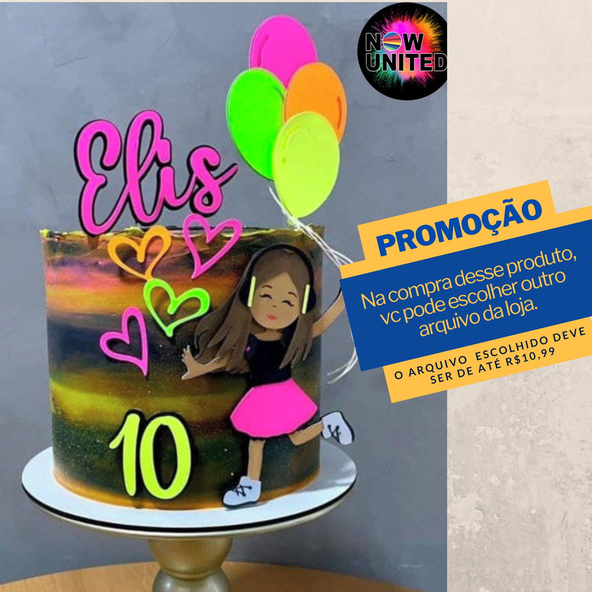 Studio/pdf Arquivo de Corte Topo de Bolo Now United -005