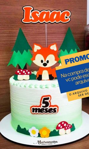 Studio/pdf Arquivo de Corte Topo de Bolo Raposa Bosque -003