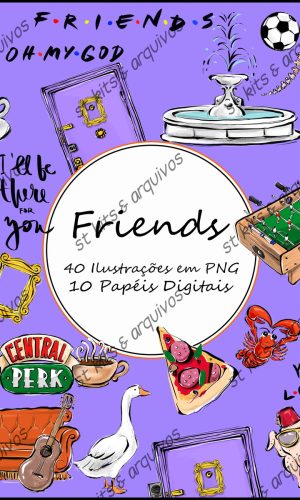 Super Kit Digital Friends em Aquarela