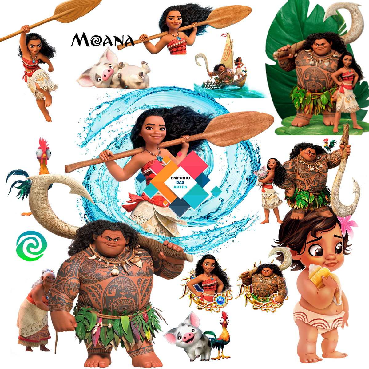 Kit Digital Moana + 900 Arquivos