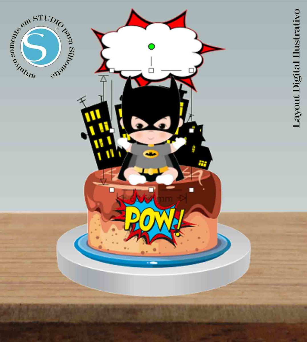 TOPO BATMAN CUTE - ARQUIVO DIGITAL