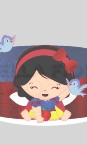 Topo Bolo Branca De Neve Baby Em Camadas- Arquivo De Corte