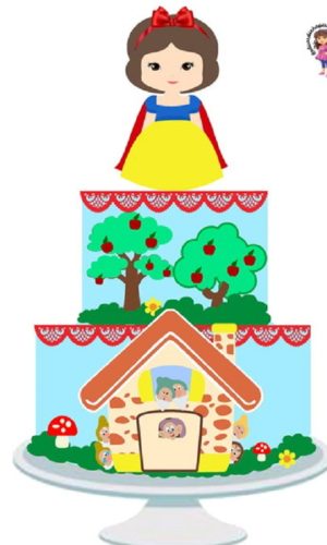 Topo Branca de Neve Cute em Camadas - Arquivo de corte