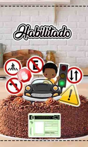 Topo De Bolo 1 Habilitação Menino - Arquivo Digital