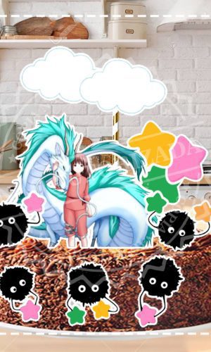 TOPO DE BOLO A VIAGEM DE CHIHIRO - ARQUIVO DIGITAL