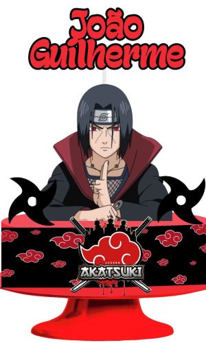 Topo de Bolo Itachi Akatsuki