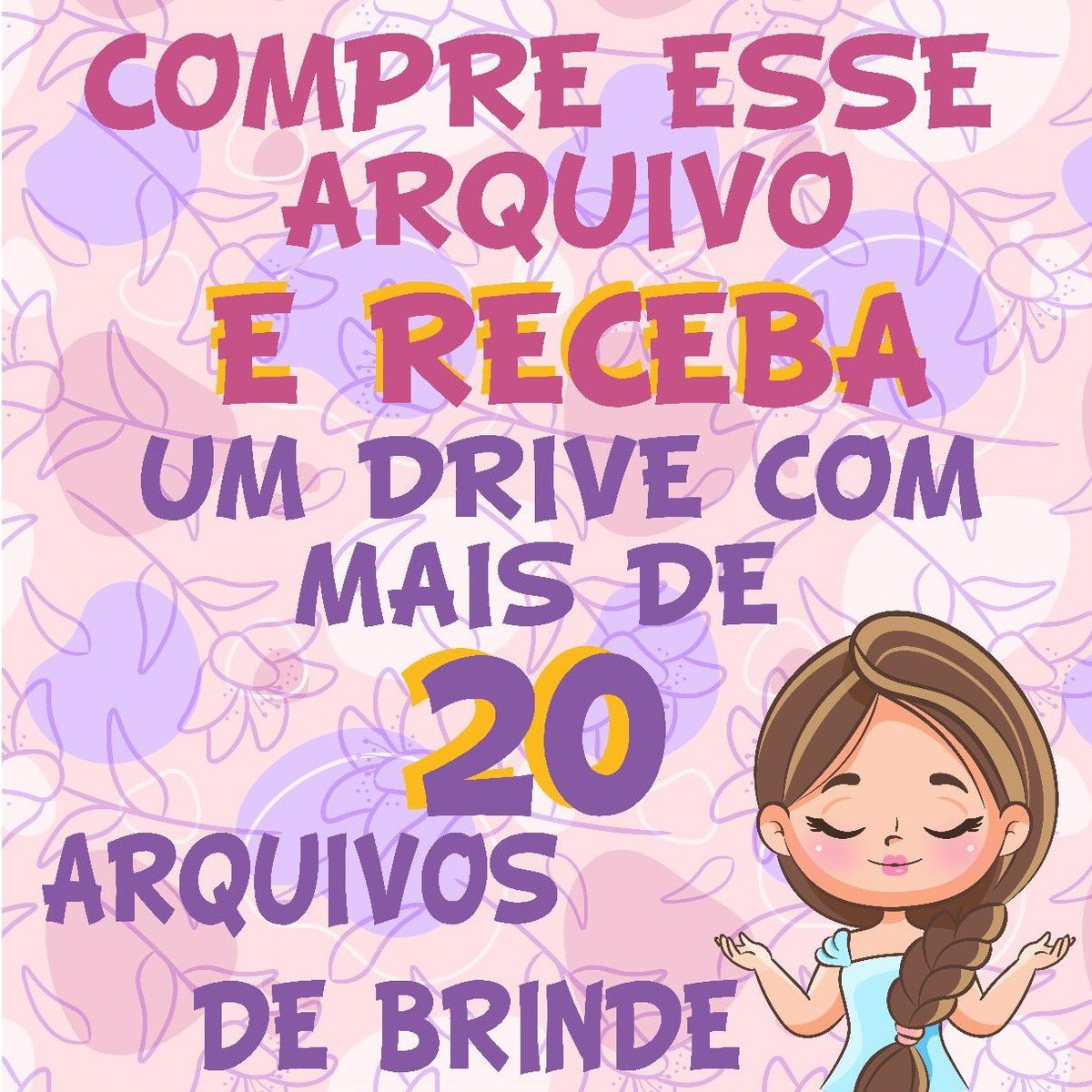 Topo de Bolo Anjinha Batizado + Brindes - Imagem 3