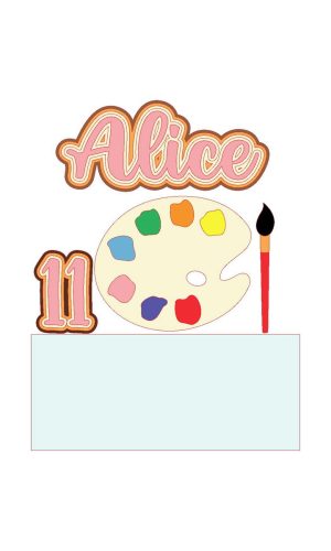 Topo de Bolo Aquarela Arquivo de Corte