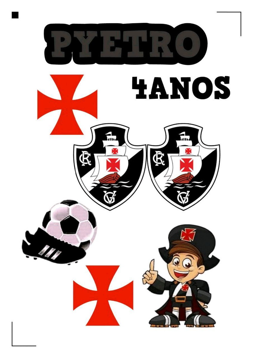 Topo de bolo Arquivo de Corte Silhouette Vasco