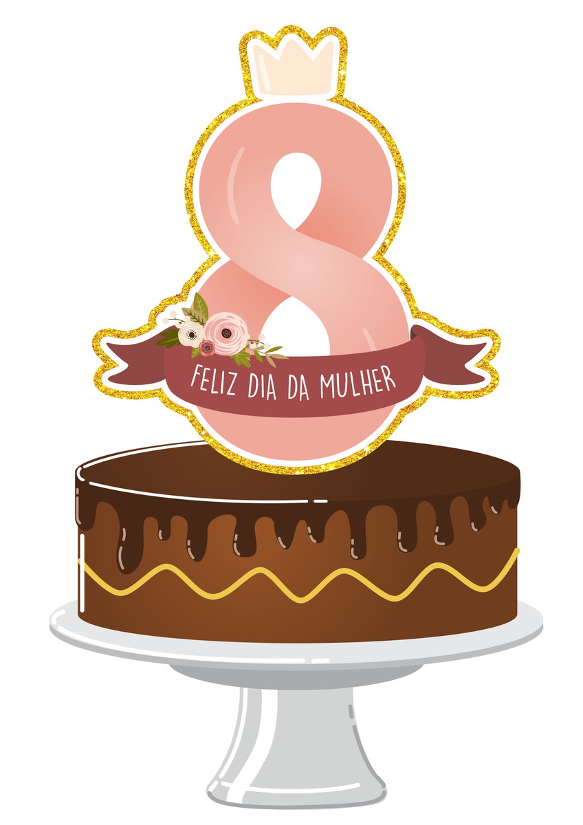 Topo de bolo Arquivos de corte Dia internacional da mulher