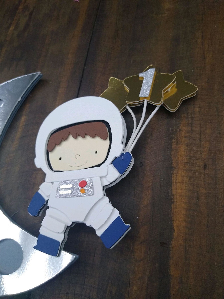 Topo de bolo Astronauta - Imagem 2