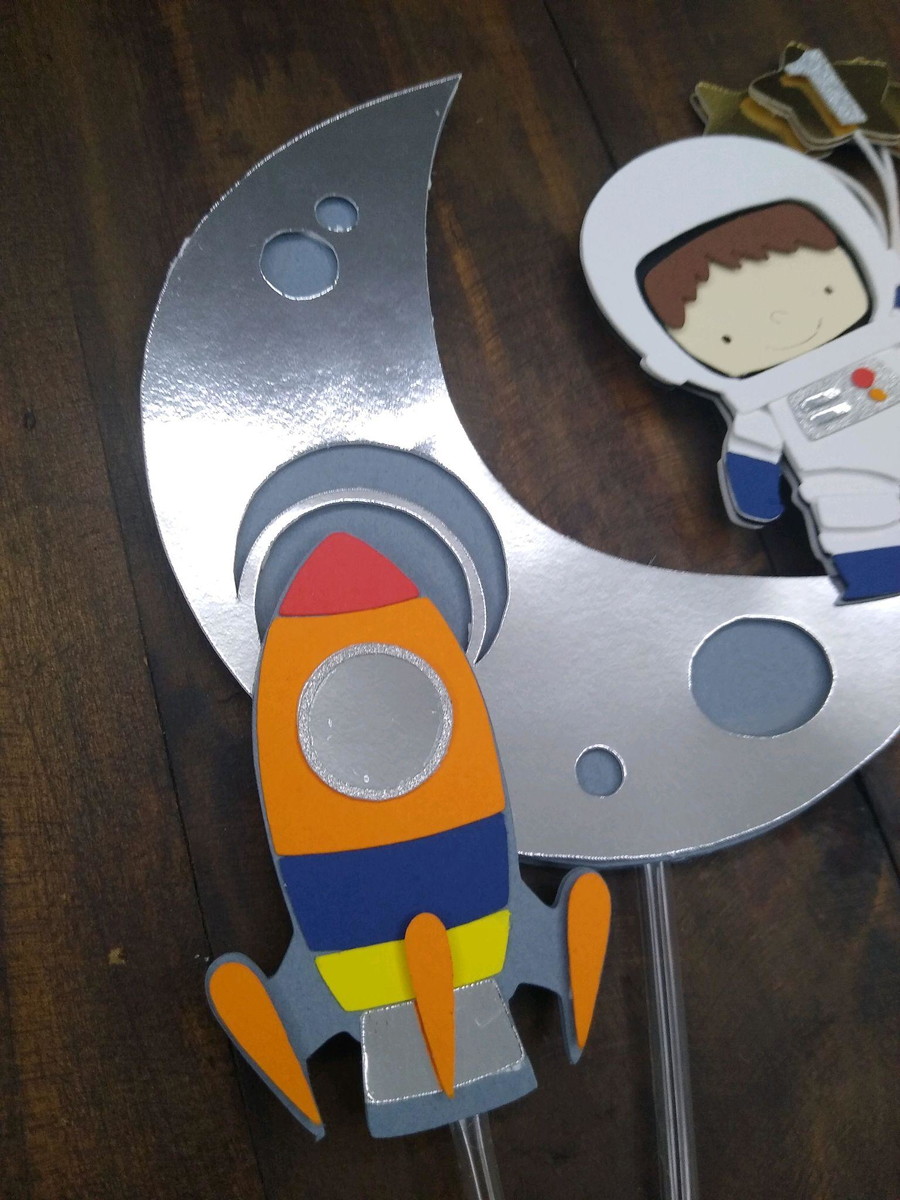 Topo de bolo Astronauta - Imagem 3