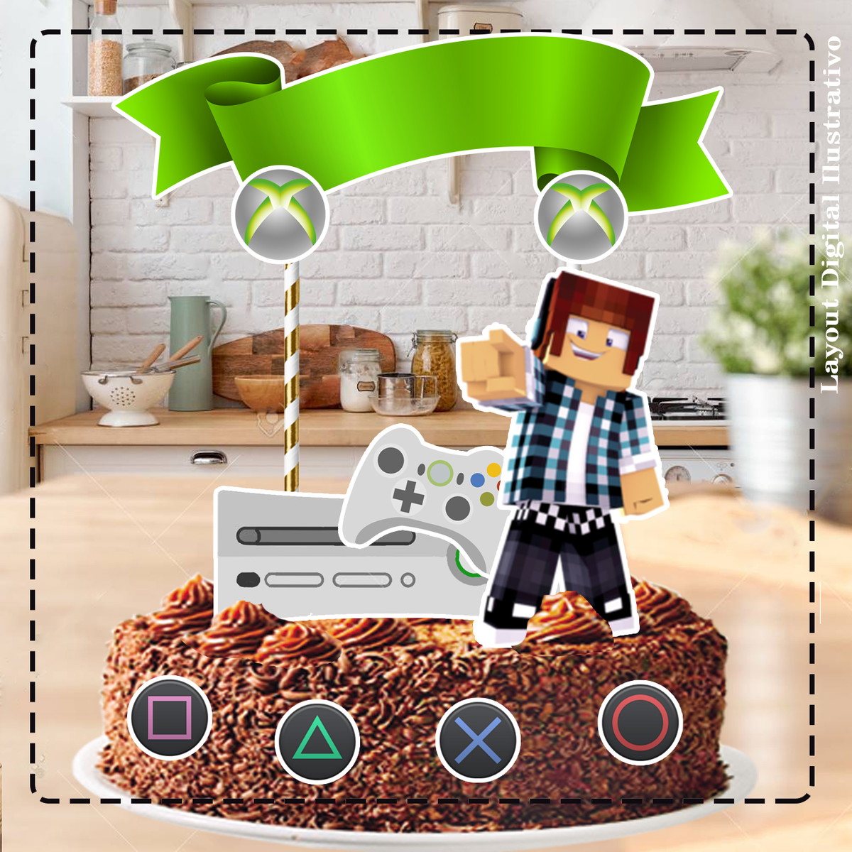 TOPO DE BOLO AUTHENTIC GAMES - ARQUIVO DIGITAL