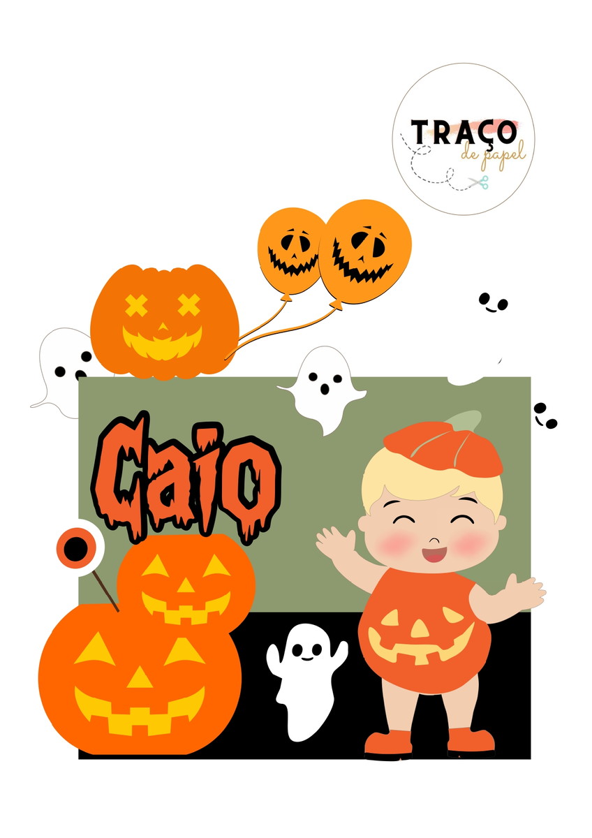 Topo de Bolo Baby Halloween - 100% Camadas (arquivo Digital)