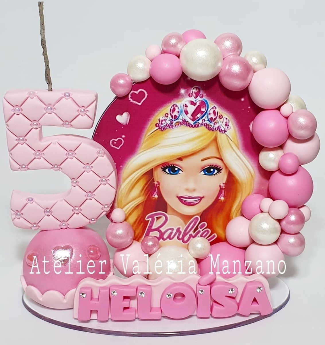 Topo de Bolo Barbie Personalizado